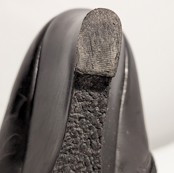 Spring black knee high wedge boots size 6.5 - Picture 8 of 14